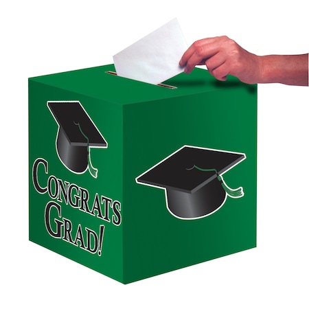Creative Converting Green Graduation Card Box, 9", 6PK 083313